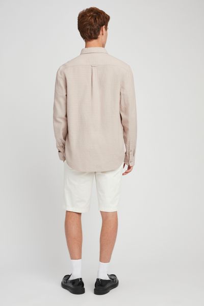 Chemise texturée unie droite