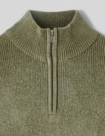 Pull chenille col montant