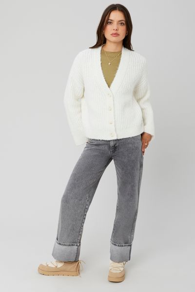 Gilet boutonné maille perlée