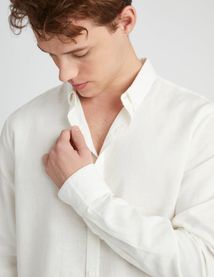 Chemise coton lin unie