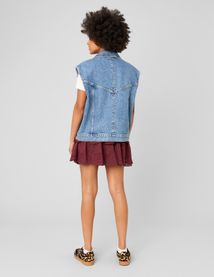 Veste denim sans manche
