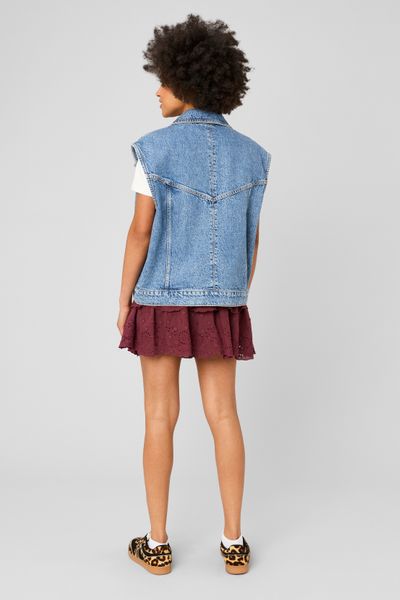Veste denim sans manche