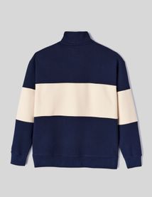 Sweat col montant colorblock