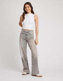 Jean wide leg taille standard