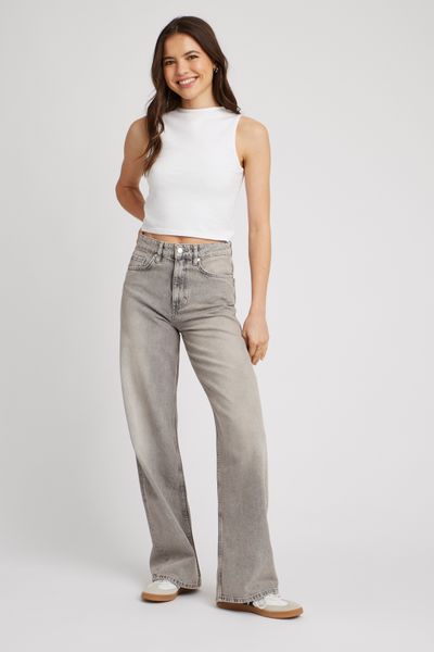 Jean wide leg taille standard