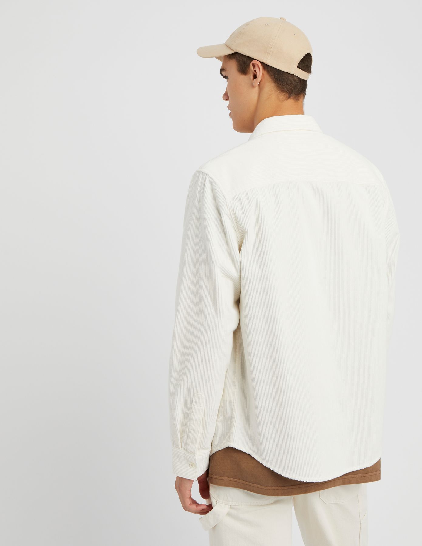 Chemise droite en velours