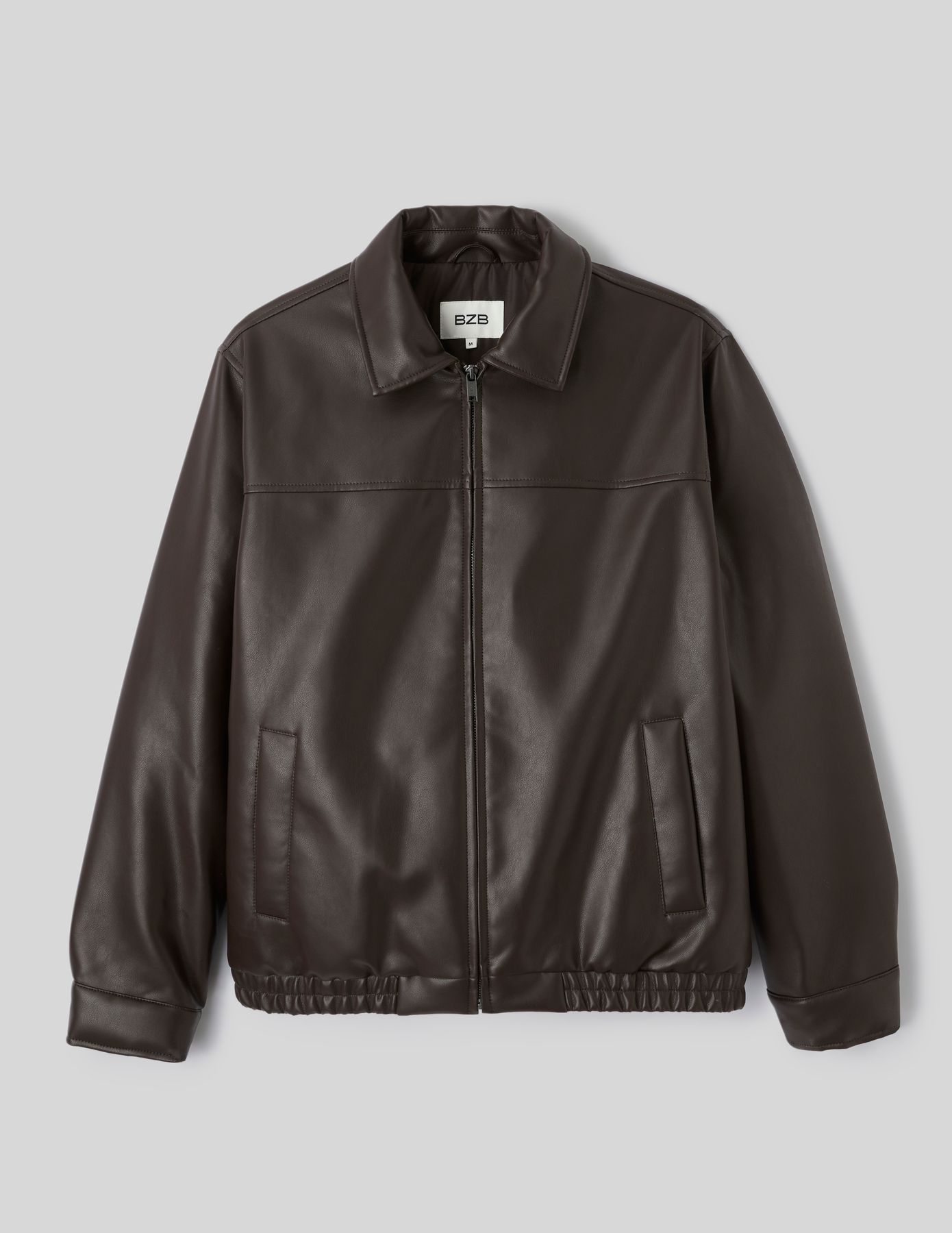 Blouson zipp&eacute; tissu enduit