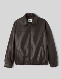 Blouson zipp&eacute; tissu enduit