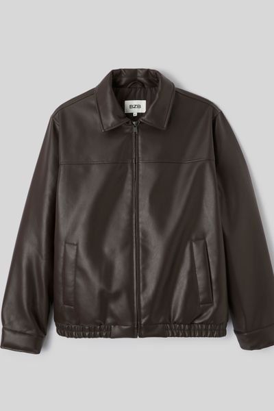 Blouson zipp&eacute; tissu enduit