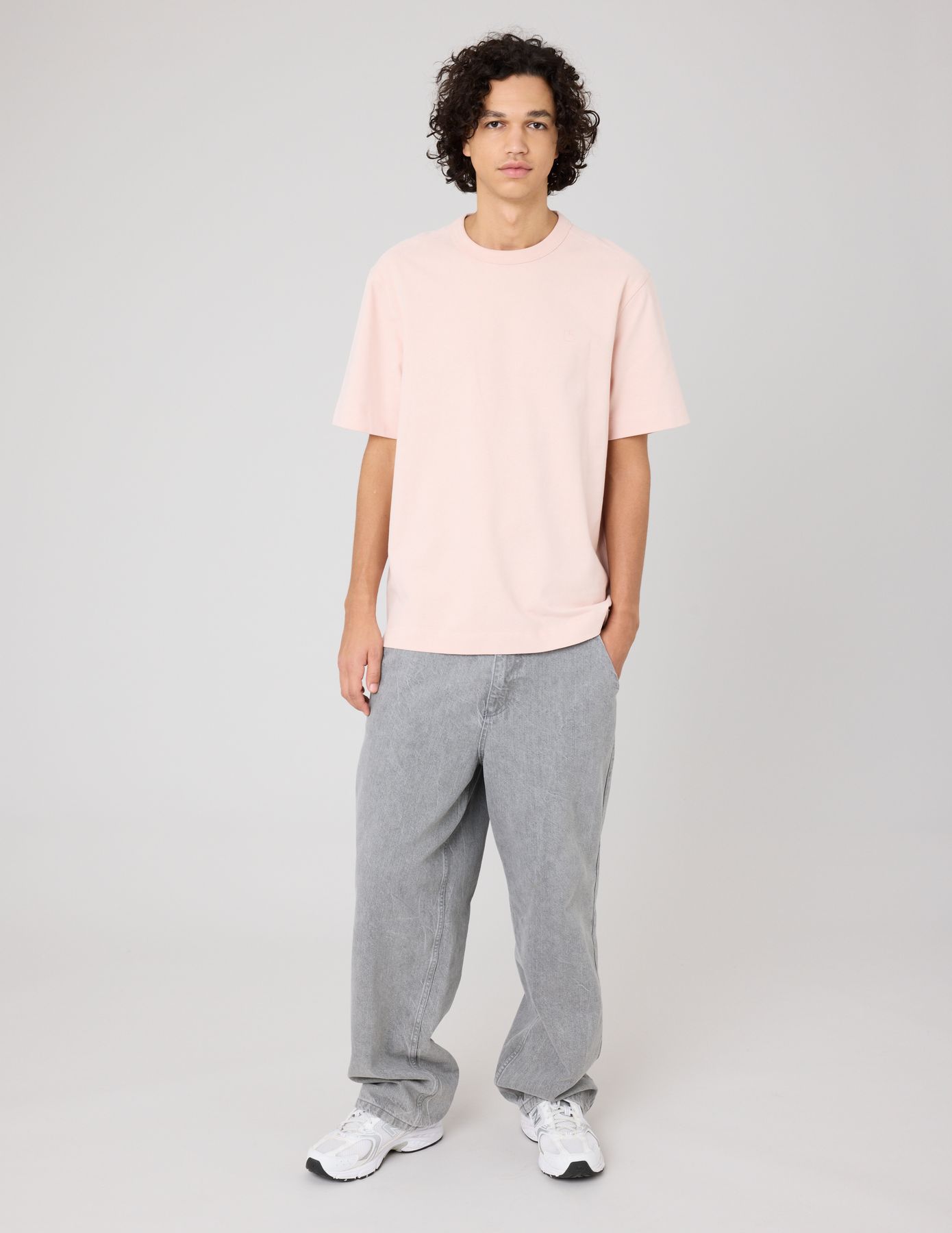 T-shirt lourd touché peau de pêche