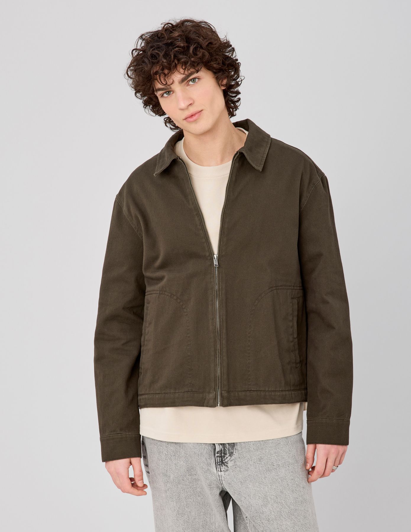 Veste zipp&eacute;e unie