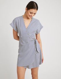 Robe courte rayée
