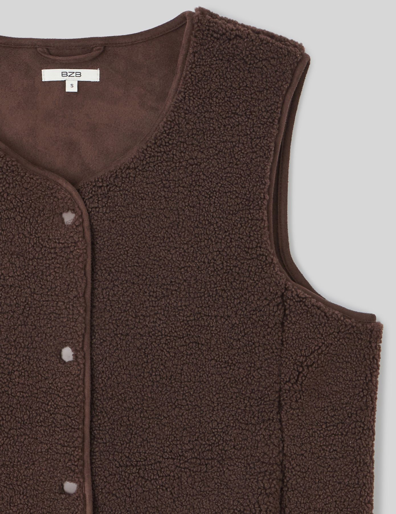 Gilet sherpa sans manches