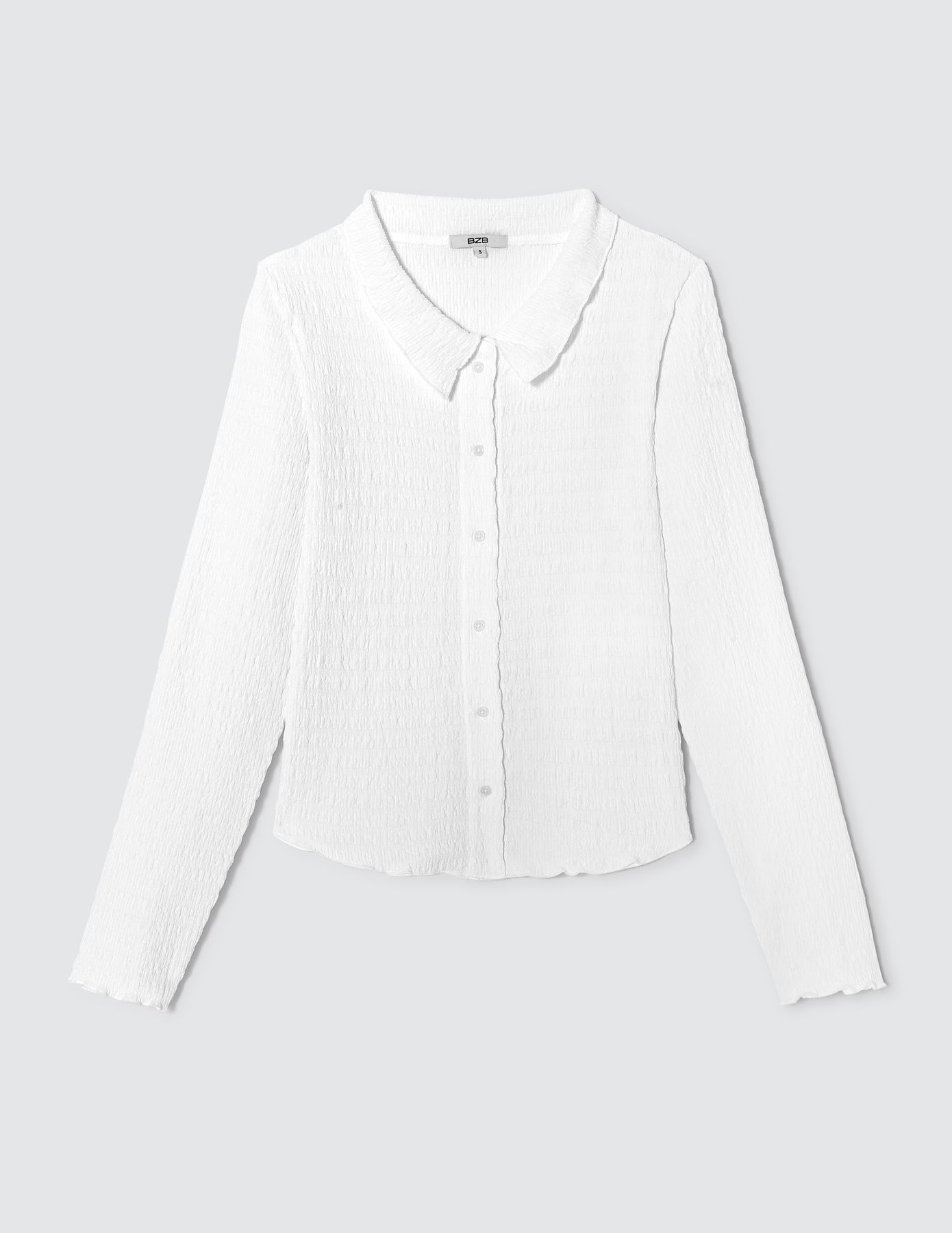 T-shirt boutonn&eacute; col chemise