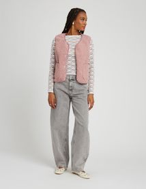 Gilet sans manches en sherpa