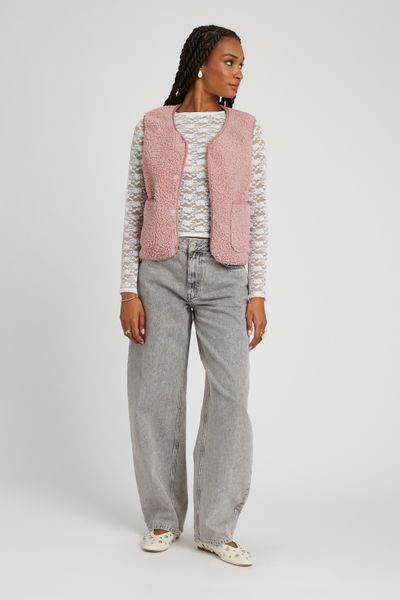 Gilet sans manches en sherpa