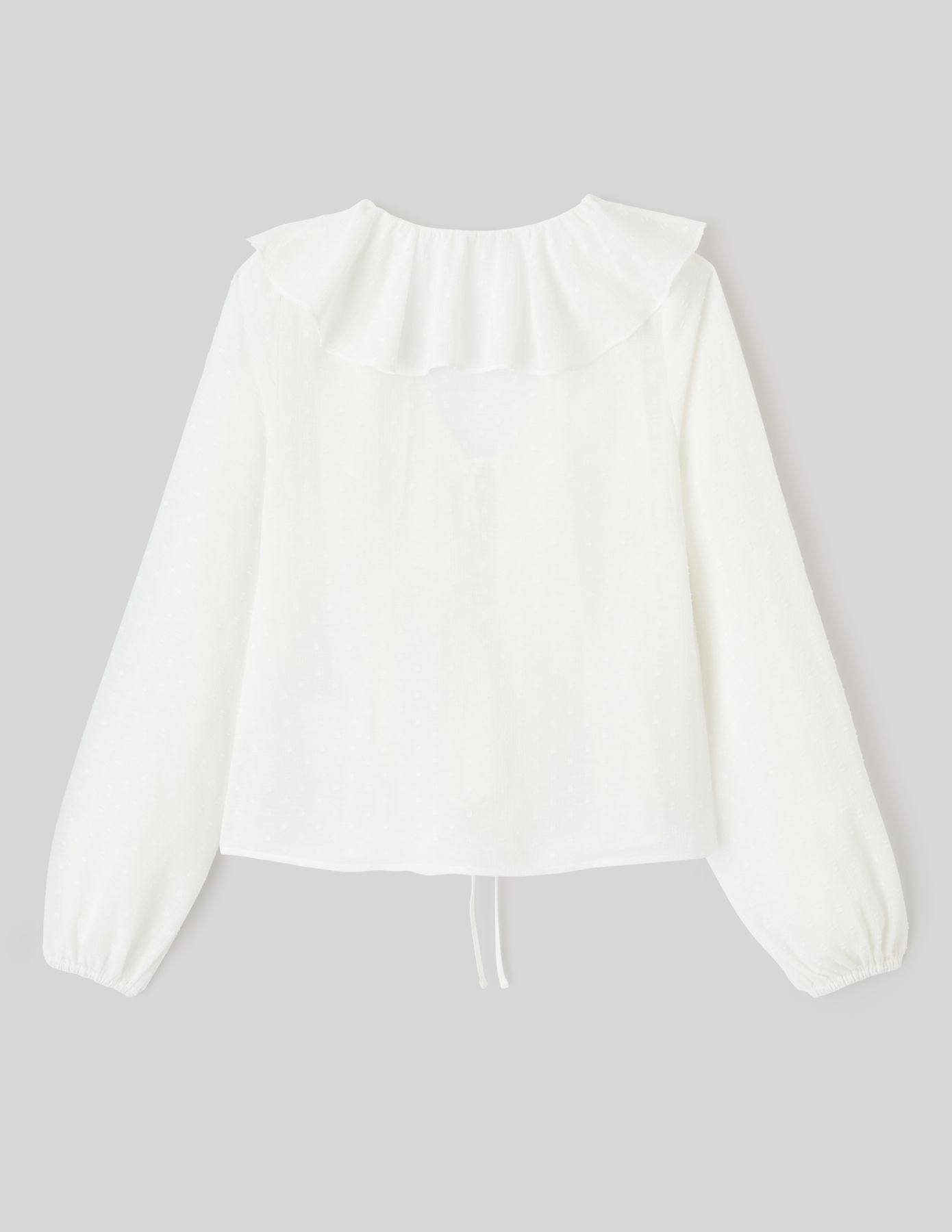 Blouse plumetis à volants