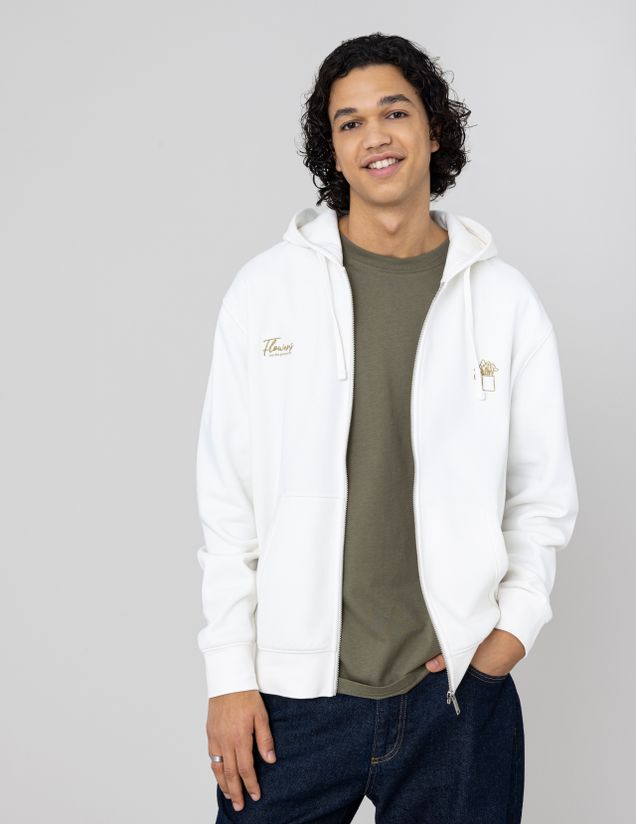 Sweat zipp&eacute; animation devant/dos