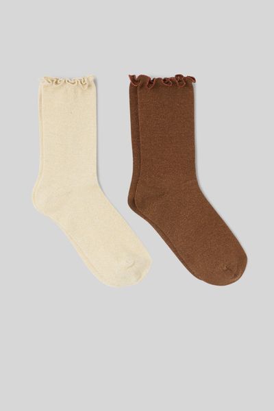 Lot de 2 paires de chaussettes lurex