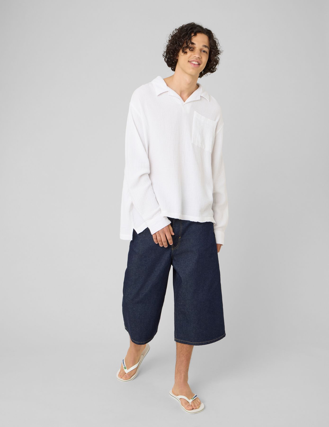Chemise enfil&eacute;e manches longues