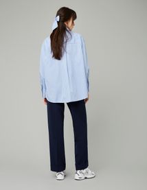 Chemise en popeline rayée