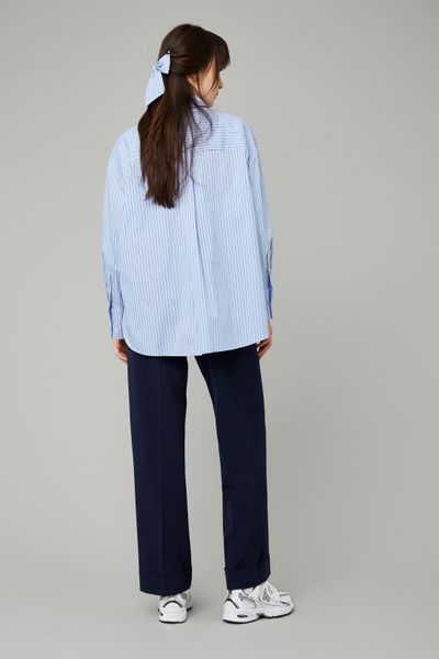 Chemise en popeline rayée