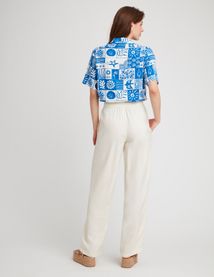 Pantalon fluide taille élastiquée