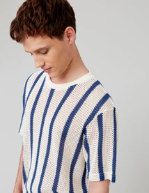 T-shirt tricot à rayures