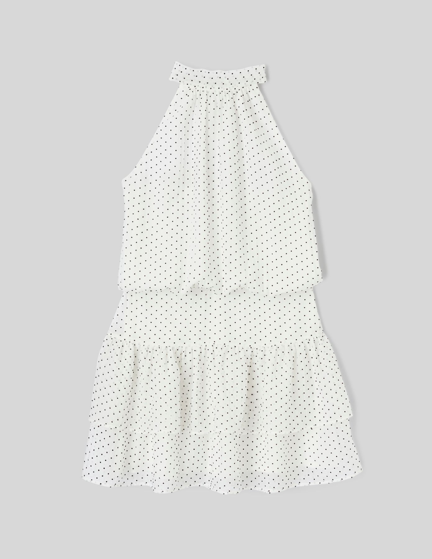 Robe courte imprim&eacute;e pois