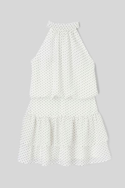 Robe courte imprim&eacute;e pois