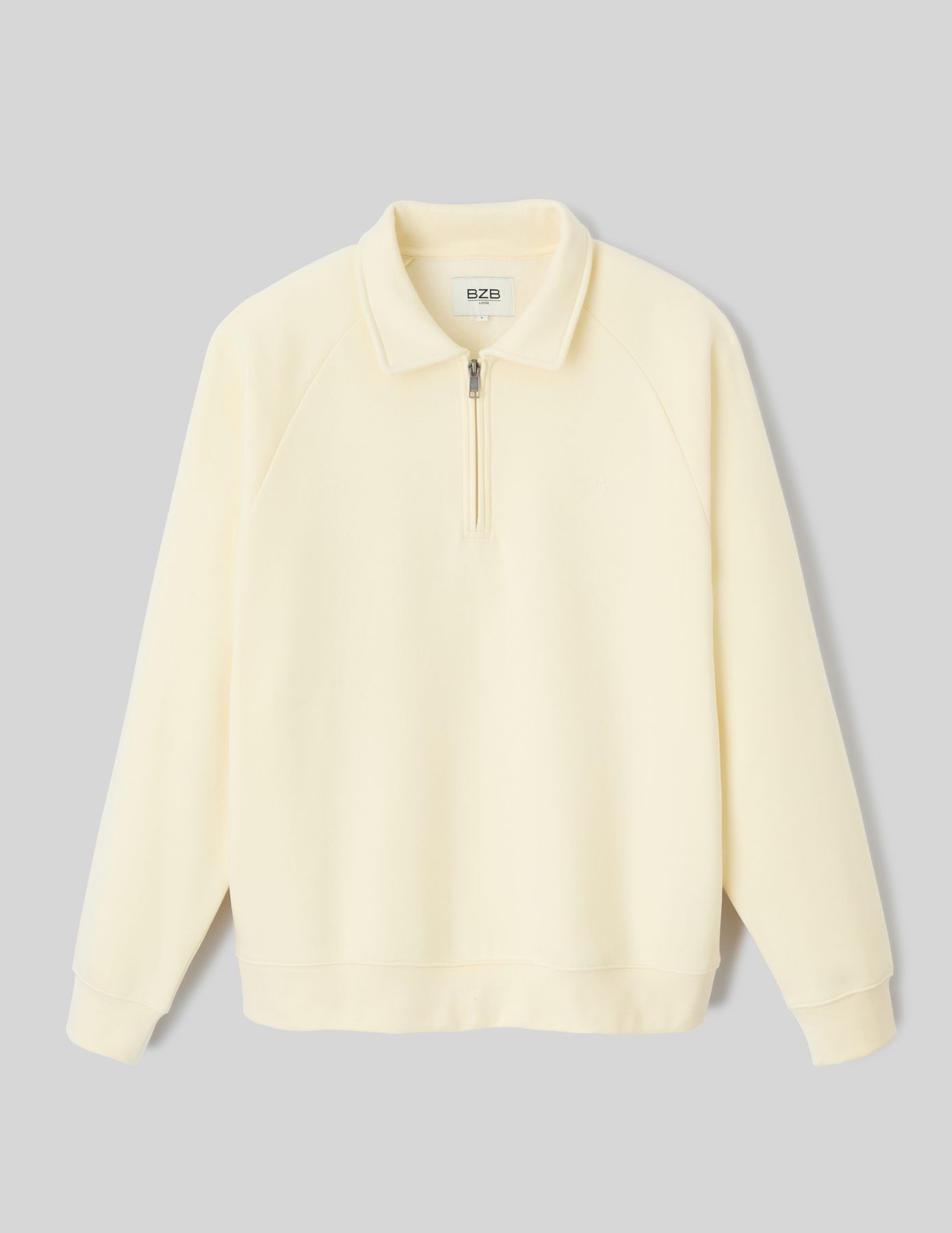 Sweat col polo zippé