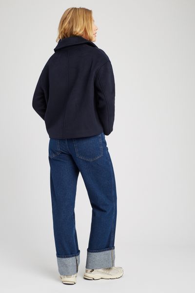Manteau caban en laine