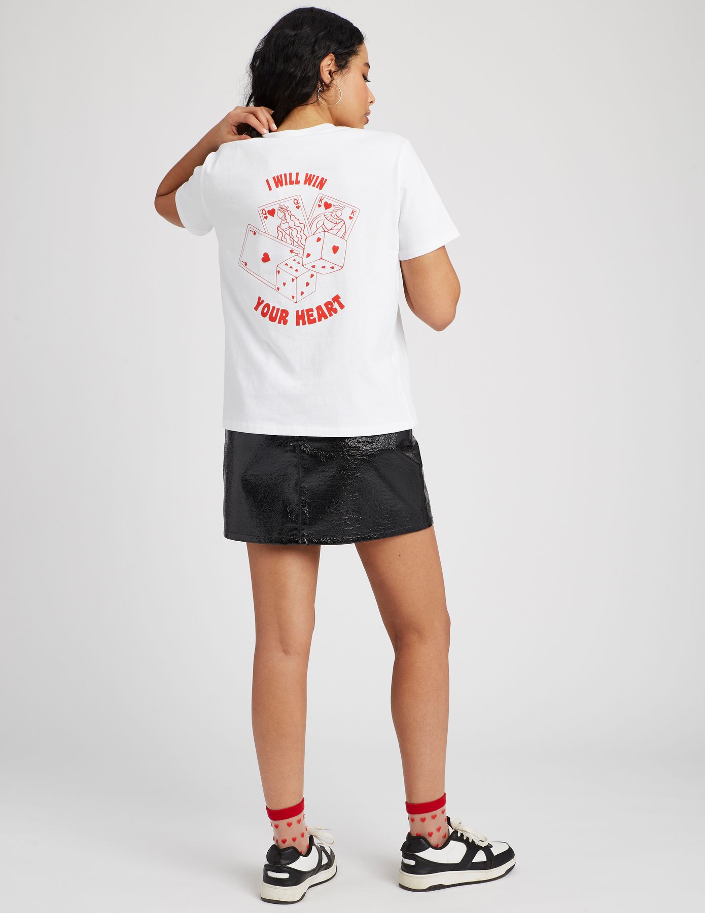 T-shirt St Valentin imprim&eacute; devant/dos