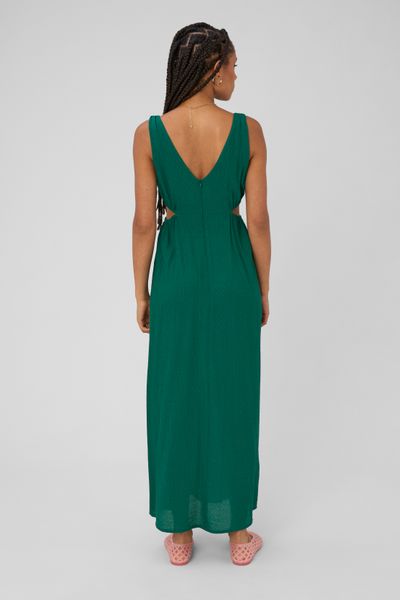 Robe longue col V