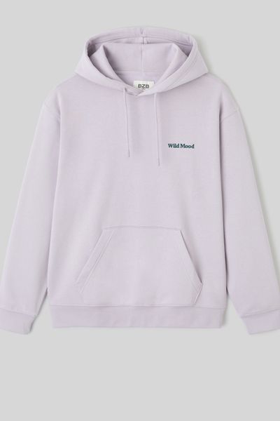 Sweat à capuche message brodé