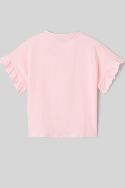 T-shirt manches courtes à volants