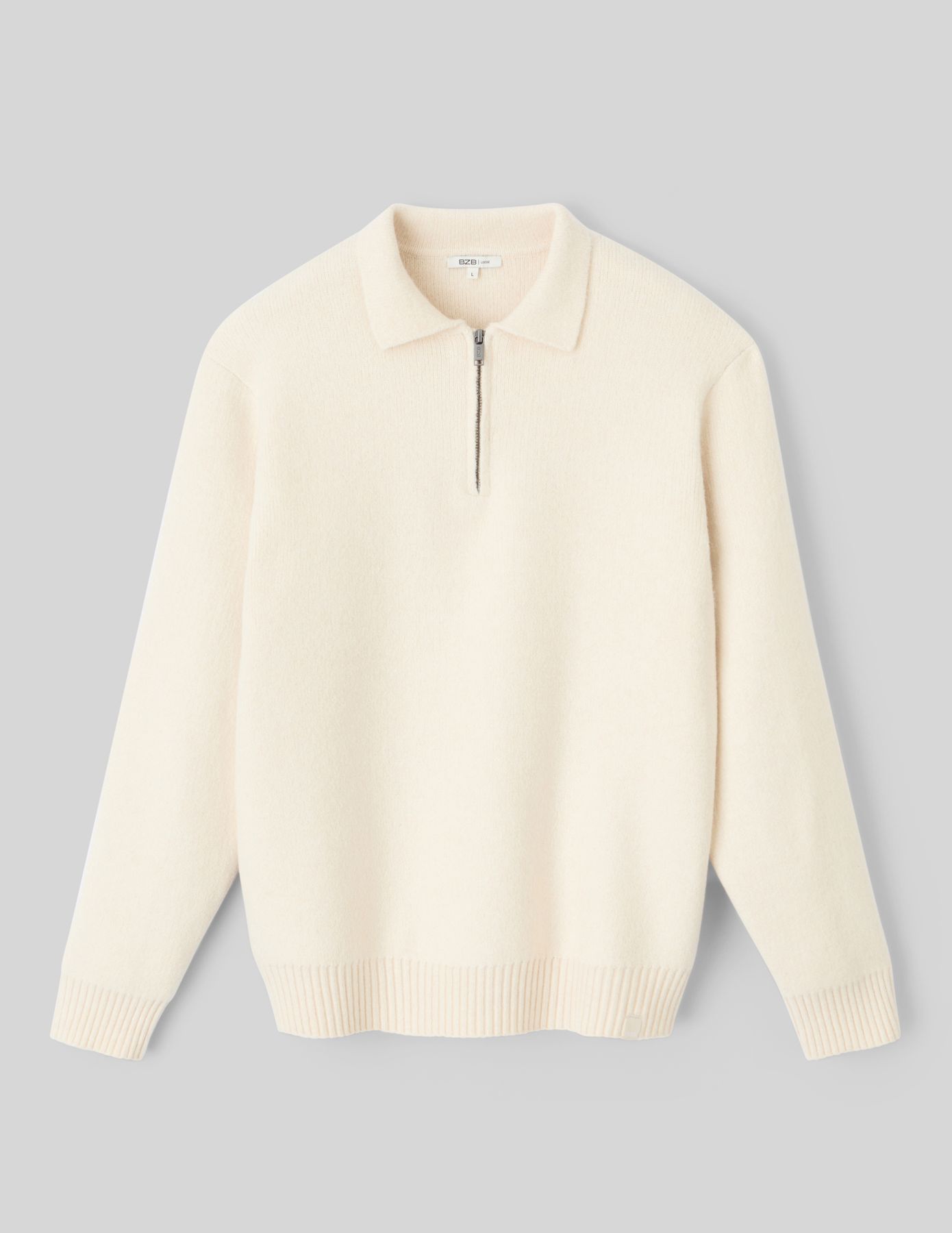 Pull col polo zippé