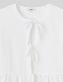 Chemise rayée à nœuds