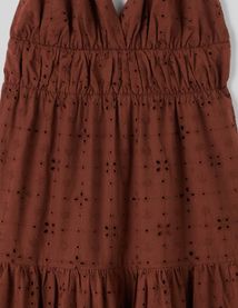 Robe longue broderie anglaise