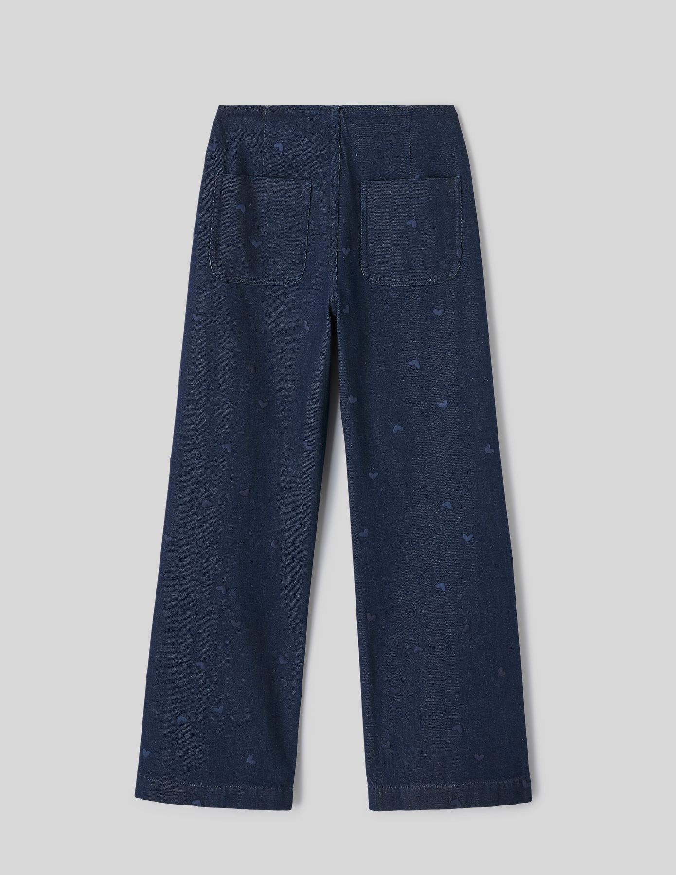 Jean wide leg brod&eacute;
