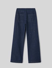 Jean wide leg brod&eacute;