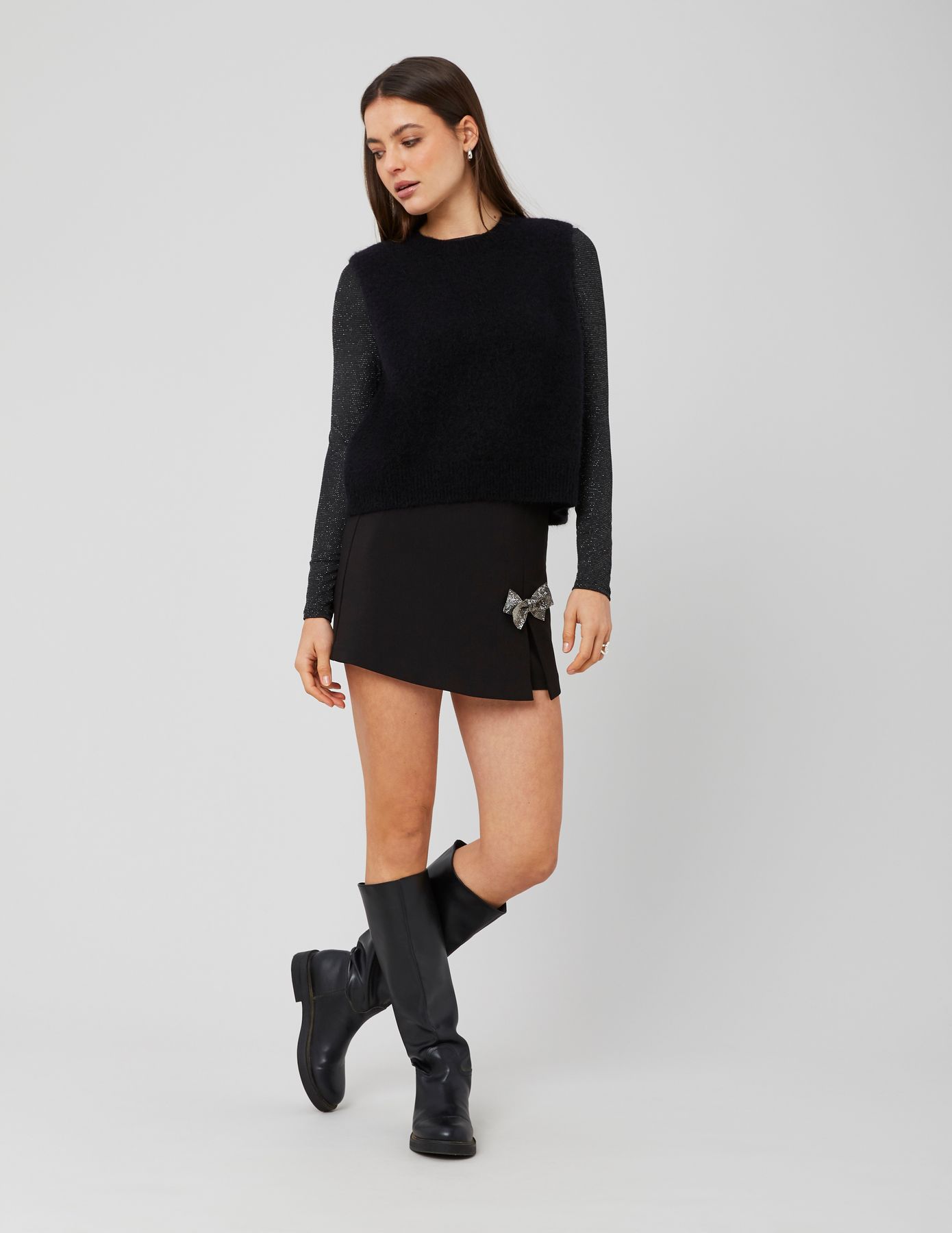 Jupe short portefeuille nœud