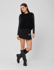 Jupe short portefeuille nœud