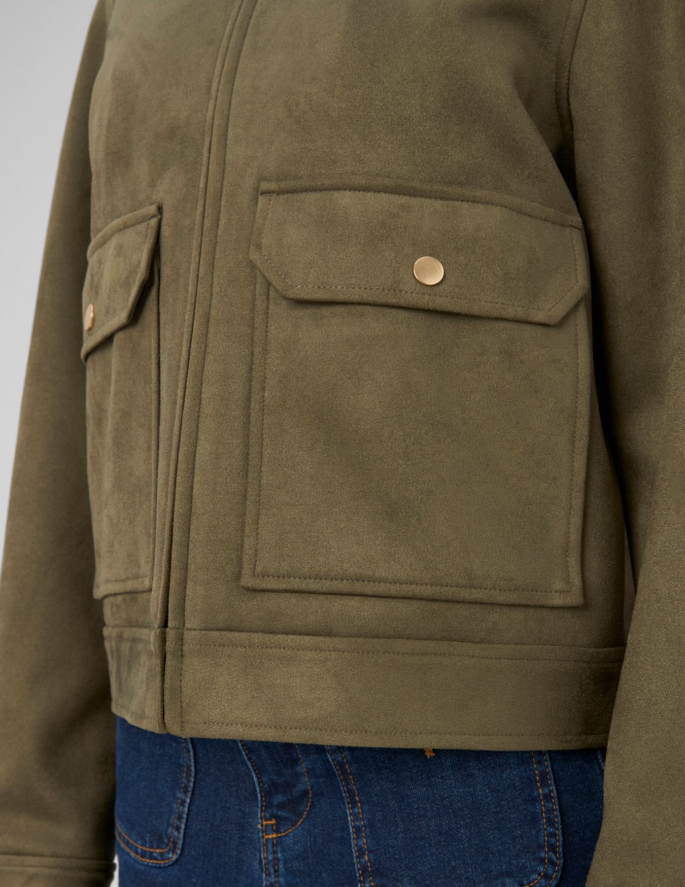 Veste zipp&eacute;e en su&eacute;dine