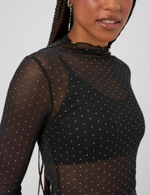 T-shirt r&eacute;sille strass