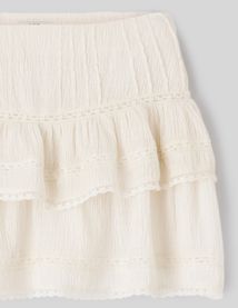 Jupe courte &agrave; volants