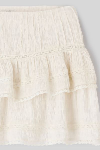 Jupe courte &agrave; volants