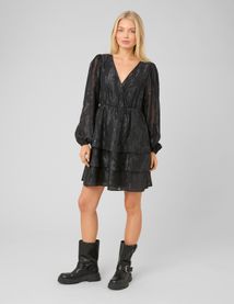 Robe courte jacquard brillant