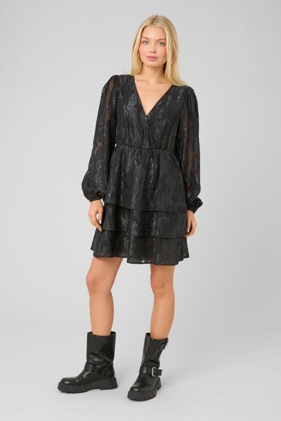 Robe courte jacquard brillant