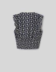 Top &agrave; volants en broderie anglaise